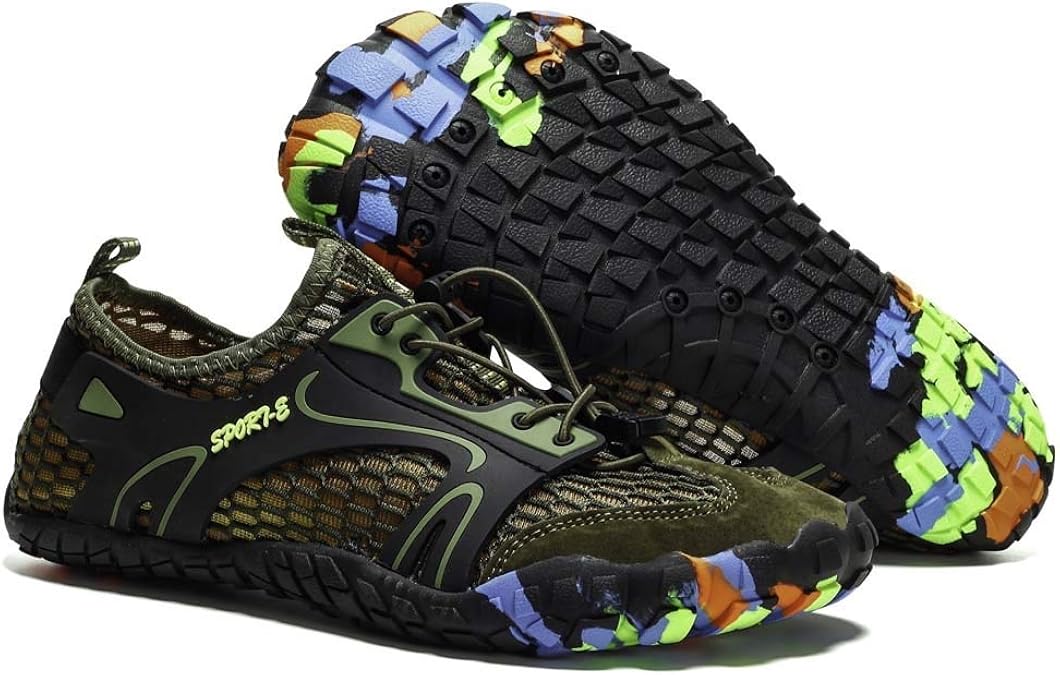 Aqua Shoes For Men Women Summer Swim Drain hole sole Rubber Non slip On surf Light Beach Unisex 