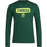 adidas Mens Portland Timbers MLS Long Sleeve T-Shirt