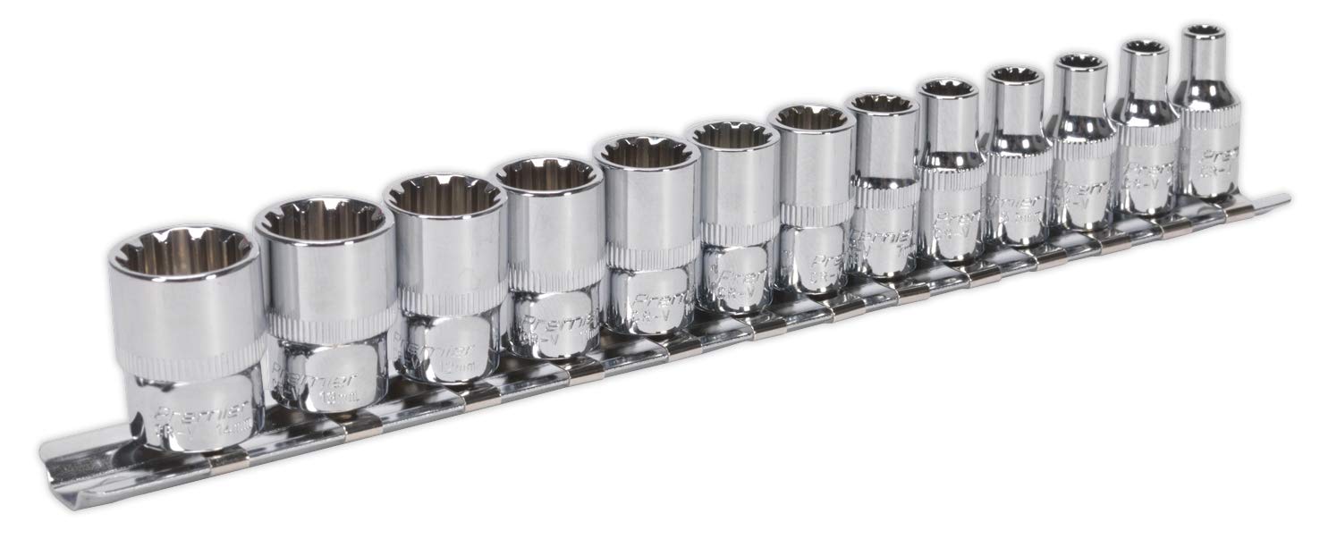Sealey Ak69813 Socket Set 13Pc 1/4Sq Drive Total Drive