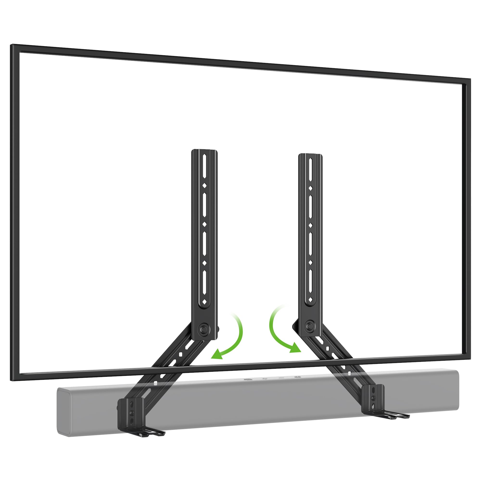 Photo 1 of USX MOUNT Soundbar Mount, Sound Bar Mount for Mounting Above or Under TV, Fits Most of Sound Bars Up to 16 Lbs, with Detachable Extension Plates