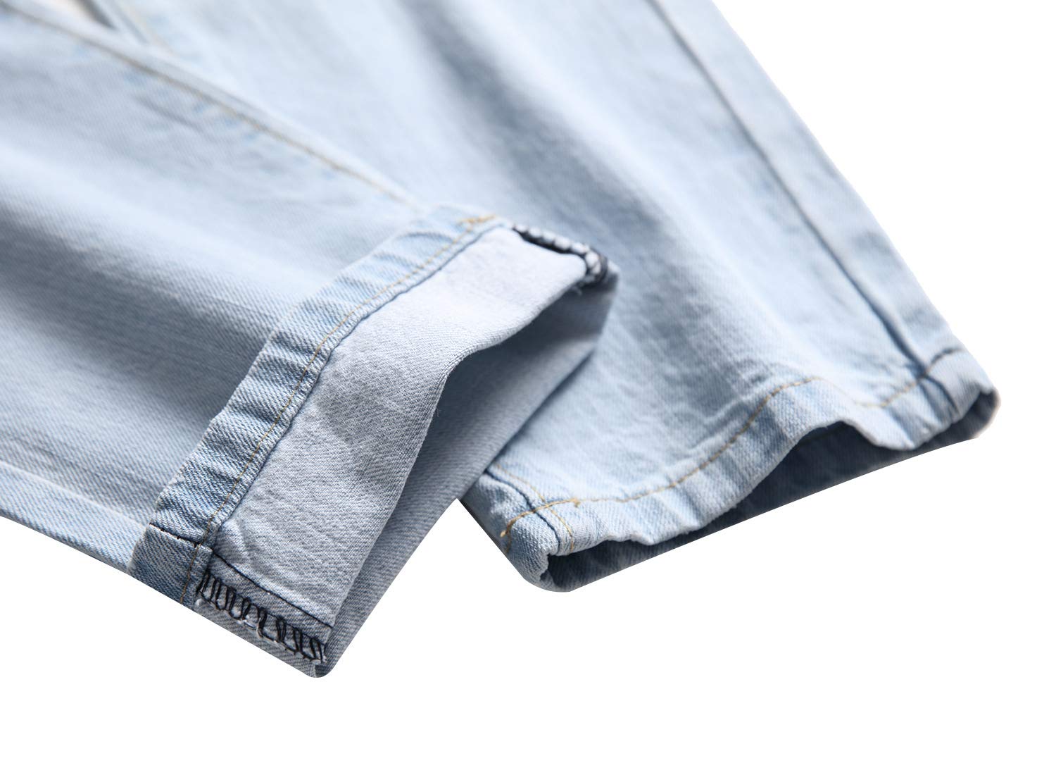 Baylvn Men's Ripped Distressed Destroyed Straight Slim Fit Jeans Skinny Casual Fashion Denim Pants