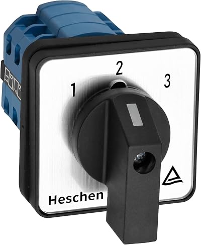 Heschen SZW26-20/123.3 Rotary Cam Selector Switch 660V 20A 3 Position 3 Phase