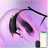 Wearable Thrusting Prostate Massager with Cock Ring, Strap On Anal Vibrator | Hands-free Male Sex Toy Prostate Stimulator, 9 Vibration &amp; Thrusting Modes, APP &amp; Remote Control for Men &amp; Couples