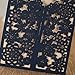 Wishmade 50 Wedding Invitation Cards Laser Cut Floral Butterfly Card Stock Navy Blue with Envelopes, Stickers for Bridal Shower, Birthday Card Stock