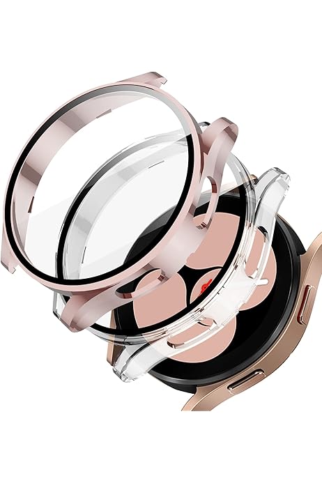 Amazon Com Beuxece Bling Band For Samsung Galaxy Watch 4 Band 40mm 44mm Rhinestone Diamond Case Women Girl Jewelry Bracelet Strap Replacement 4 Quick Release Pins 40mm Rose Gold Cell Phones Accessories