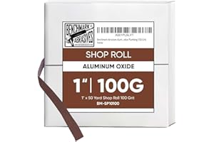 Benchmark Abrasives 1” X 150’ Shop Roll Emery Cloth Sandpaper Roll, Aluminum Oxide Sand Paper for Wood Furniture, Metal Polis