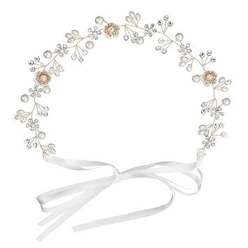 Strass Stirnband Haarband – Funkelndes Kopfband Mit Perlen, Orange, Für Partys, Brautschmuck & Täglichen Stil