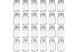 ROORUZ U Pack 2oz Mason Jar with Silver Lid for Honey Jam Spice Pack of 24 Sets