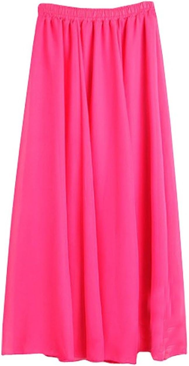 Norwaya Women's Pleated Retro Maxi Long Skirt