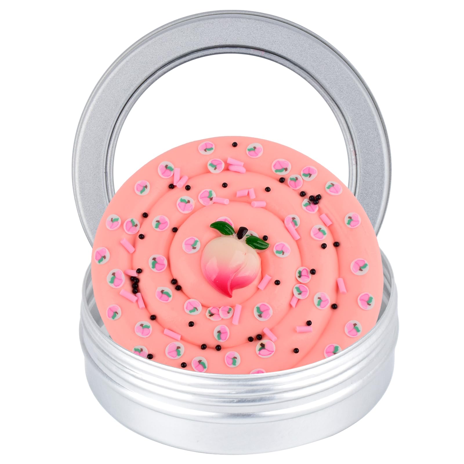 Photo 1 of DIY Slime Kit for Girls and Boys,Scented Peach Butter Slime and Peach Slime Charms,Super Soft and Non Sticky Sludge Toys,Surprise Slime Gift for Kids