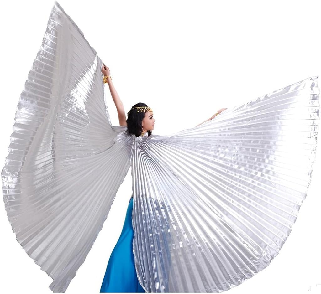 Pilot-Trade Women's Egyptian Egypt Belly Dance Costume Bifurcate Isis Wings, Gold, One Size: Clothing