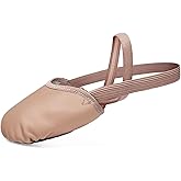 Stelle Leather Half Soles Dance Shoes Womens Lyrical Pirouette Turners Dance Shoes for Turning (Girls/Boys/Men/Adult)