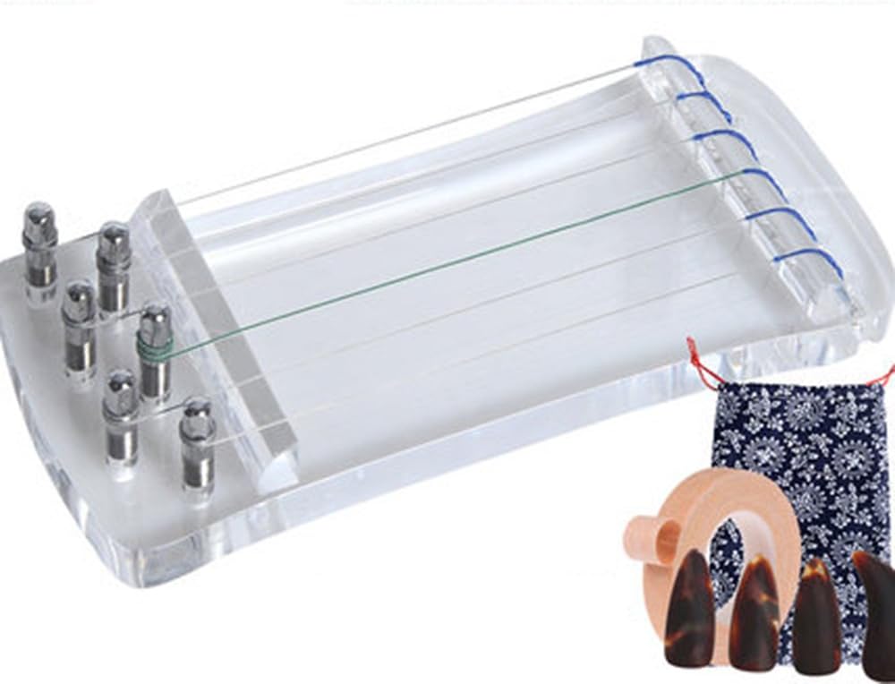 ZGUO 210x92x35mm 6-String crystal Color Finger-Training Guzheng Portable Chinese Zither Harp Koto Finger Strength Exerciser