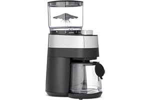 �鶹�� Basics Electric Burr Coffee Grinder with 30 Grind Settings for French Press and Espresso, 6.5-Ounce Hopper, Black