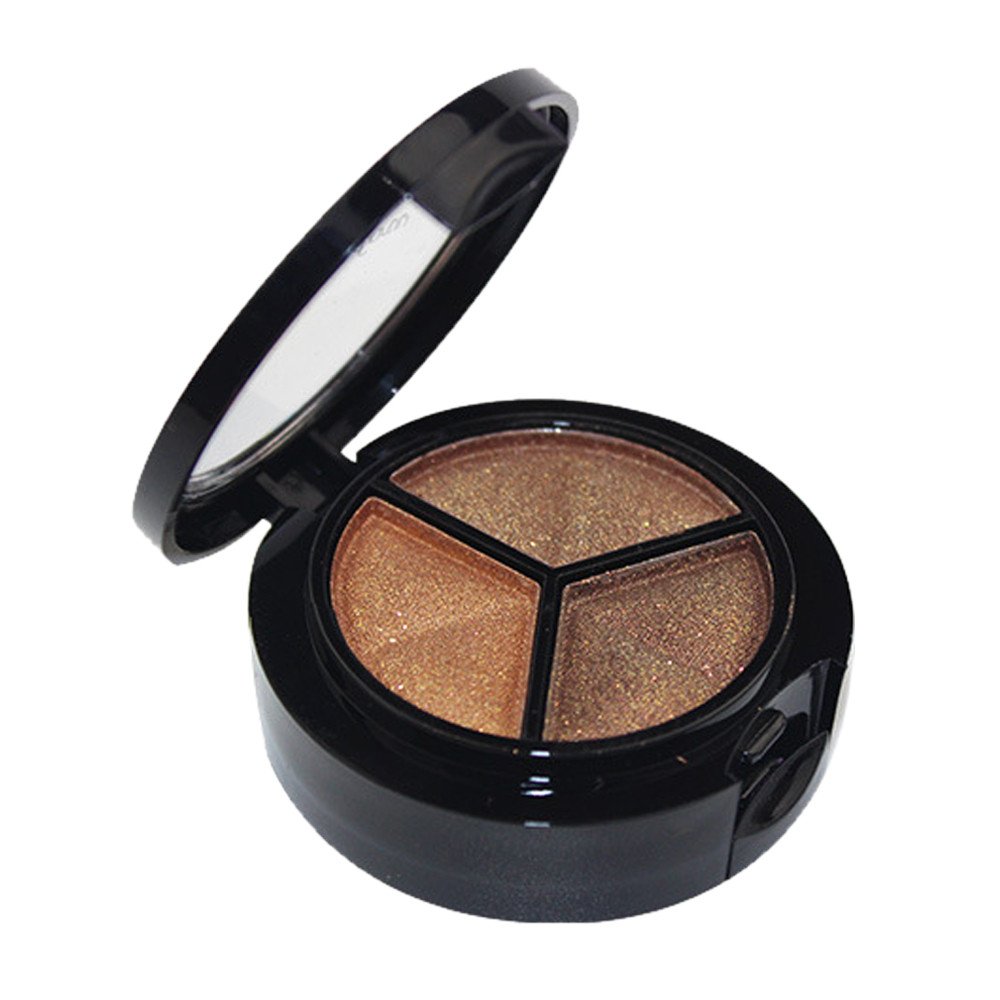 Snowfoller Women Makeup 3 Colors Professional Eyeshadow Palette Highlighter Eyeshadow Cream Gel Matte Shimmer Glitter Eye Shadow (F)