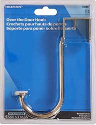 Hardware Essentials 852907 Over The Door Hook Brass