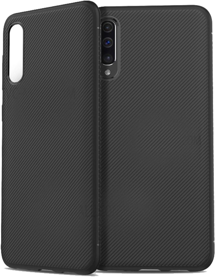 OVEVO Samsung Galaxy A30S, A50S Black Carbon Fibre Cases and Covers - Slim Back Case and Cover with Carbon Fiber Texture Design, Soft Protective Cover Case.