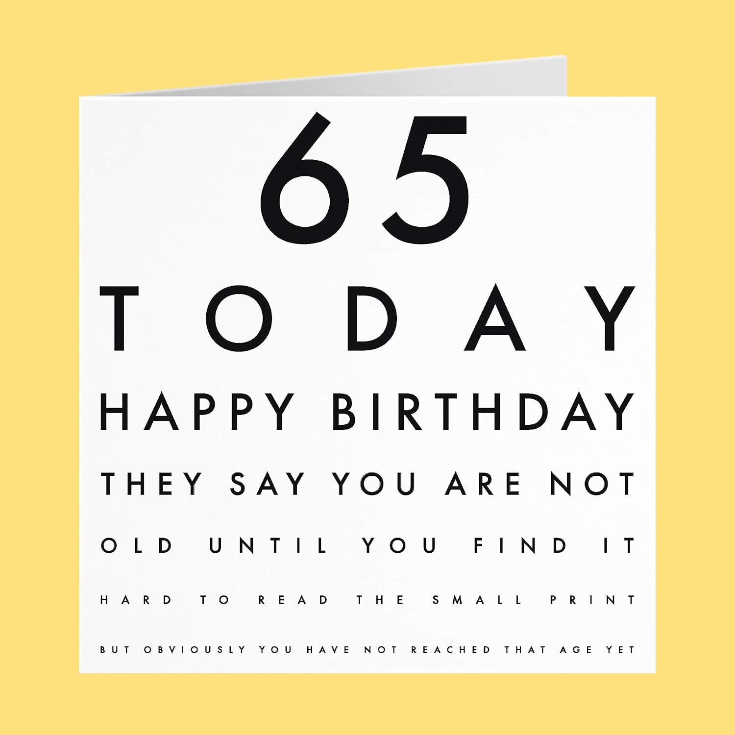 Hunts England, Funny 65th Birthday Card, Joke, Age 65, for Him Her, Boyfriend, Girlfriend, Husband, Wife, Women, Men, Partner - Image 3