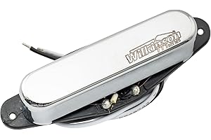 MUSICLILY Wilkinson WOVT Low Gauss Vintage Nashville Ceramic Neck Telecaster Pickup for Tele Style Electric Guitar, Chrome