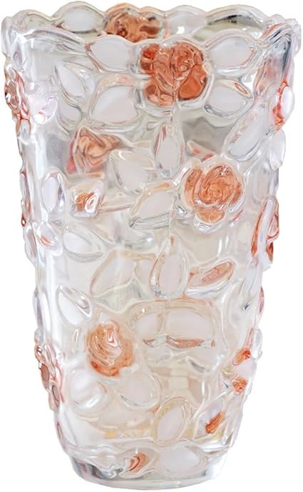 Amazon Co Jp Unusual 花瓶 テーブル フラワーベース おしゃれ 花柄 バラ 花入れ 花びん 花器 ガラスベース 置物 結婚用 プレゼント ホーム キッチン