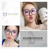 TECH-LINE-DIRECT Unisex Oversized Square Glasses Black Frame Clear Lens view 5