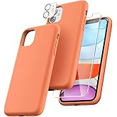 TOCOL for iPhone 11 Case, Slim Silicone Case for iPhone 11 6.1 Inch, Precise Fit, Anti-Slip, Drop Protection, Kumquat