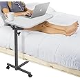 Vive Overbed Hospital Bed Table for Home Use - Adjustable Swivel Wheels & Tray for Over Bed - for Medical Bedside Chair - Adjustable Height, Tilt Top for Reading, Laptop, Bedridden, Elderly, Seniors