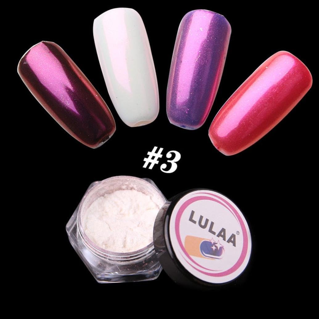 Matoen 1 Box Mirror Powder Chrome Effect Pigment Nails New Rose Black Nail Art with Sticks (C)