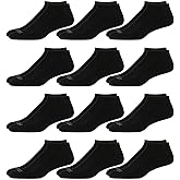 AND1 Mens Low Cut Socks - 12 Pack Performance Stretch Athletic Compression Sock for Men - Sports No Show Socks (6-12.5)