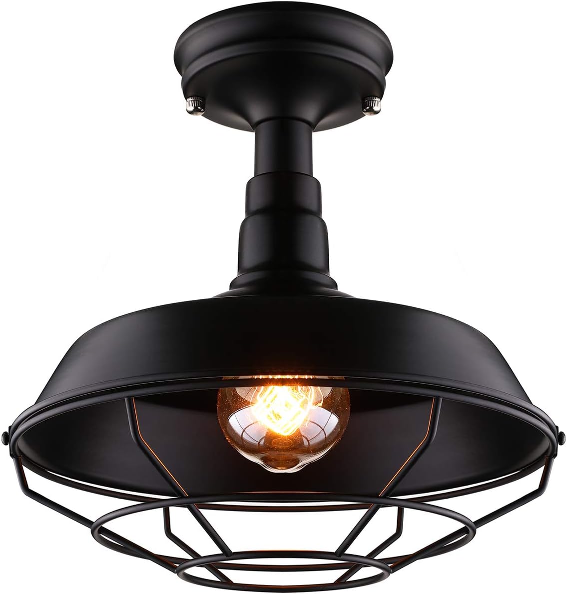 Industrial Simple Ceiling Light LITFAD LED Ceiling Lamp 10" Vintage