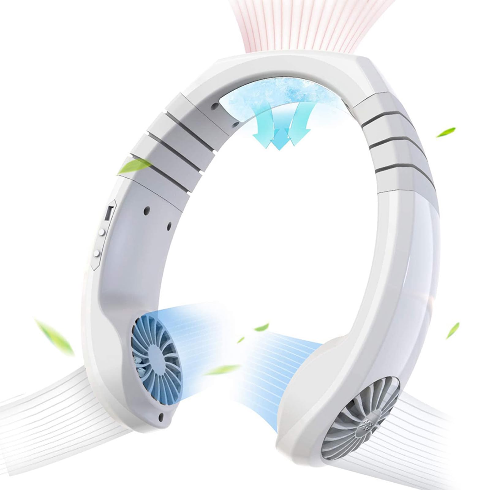 Photo 1 of  ** MISSING CHARGER **  Arctic Neck Cooler Hands-Free Portable Smart Dual Effect Cooling Neckband Fan Rechargeable USB Hanging Neck Fan for Sports,Working,Travel,Outdoor