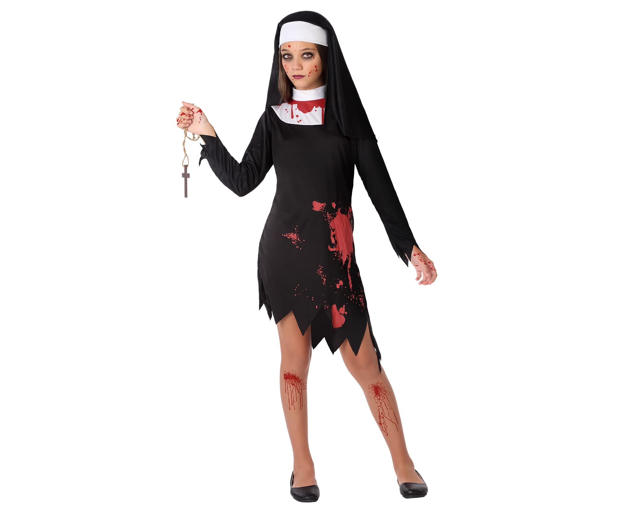 ATOSA -65866 65866 Religious Fancy Dress Costume, Black, 7-9 Years