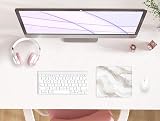 Giecy Gaming Mouse Pad Durable Stitched Edges 24x20 cm White Marble view 6