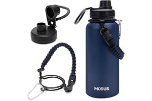 Garrafa Térmica De Água Isolada 950ml De Aço Inox Com Alça | Azul