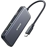 Anker USB C Hub, 5-in-1 USB C Adapter, with 4K USB C to HDMI, SD and microSD Card Reader, 2 USB 3.0 Ports, for MacBook Pro 20