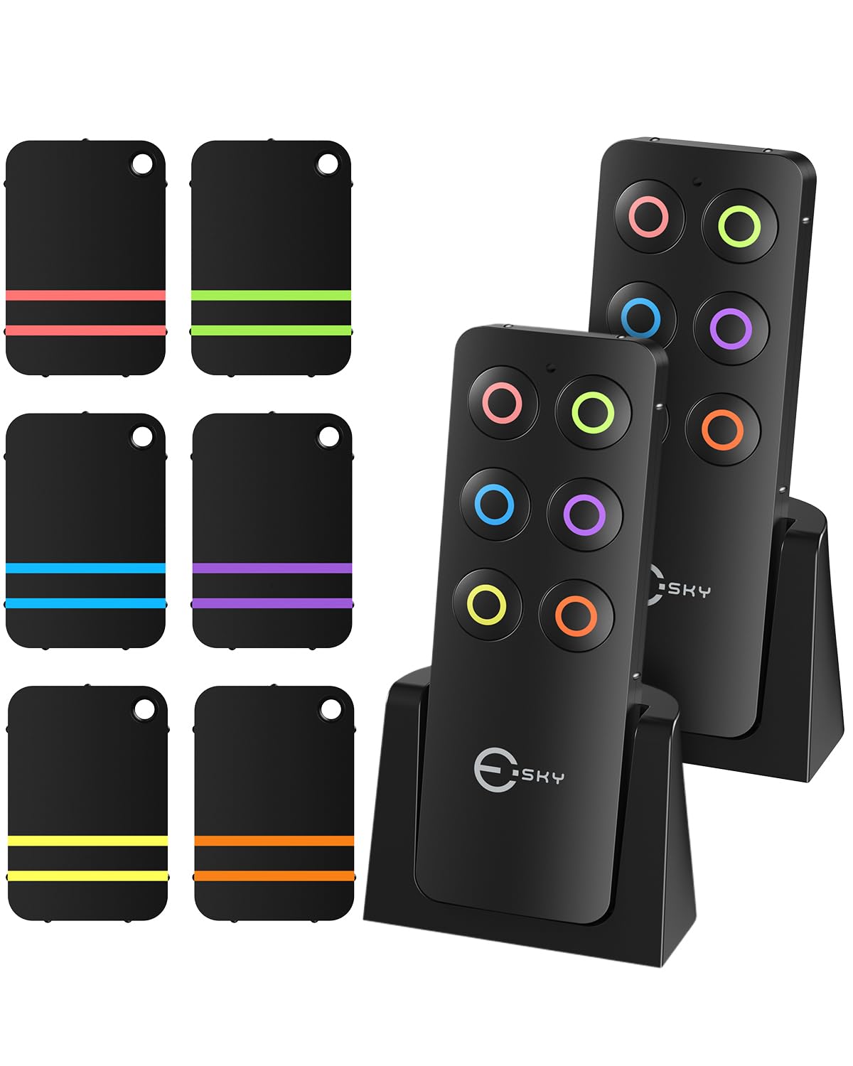 Esky Key Finder, key tracker with Backup RF Transmitter, Wireless RF Item Locator, Wireless key finder locator with keyring, phone finder, Pet Tracker, Great Gifts for Father Mother birthday Christmas