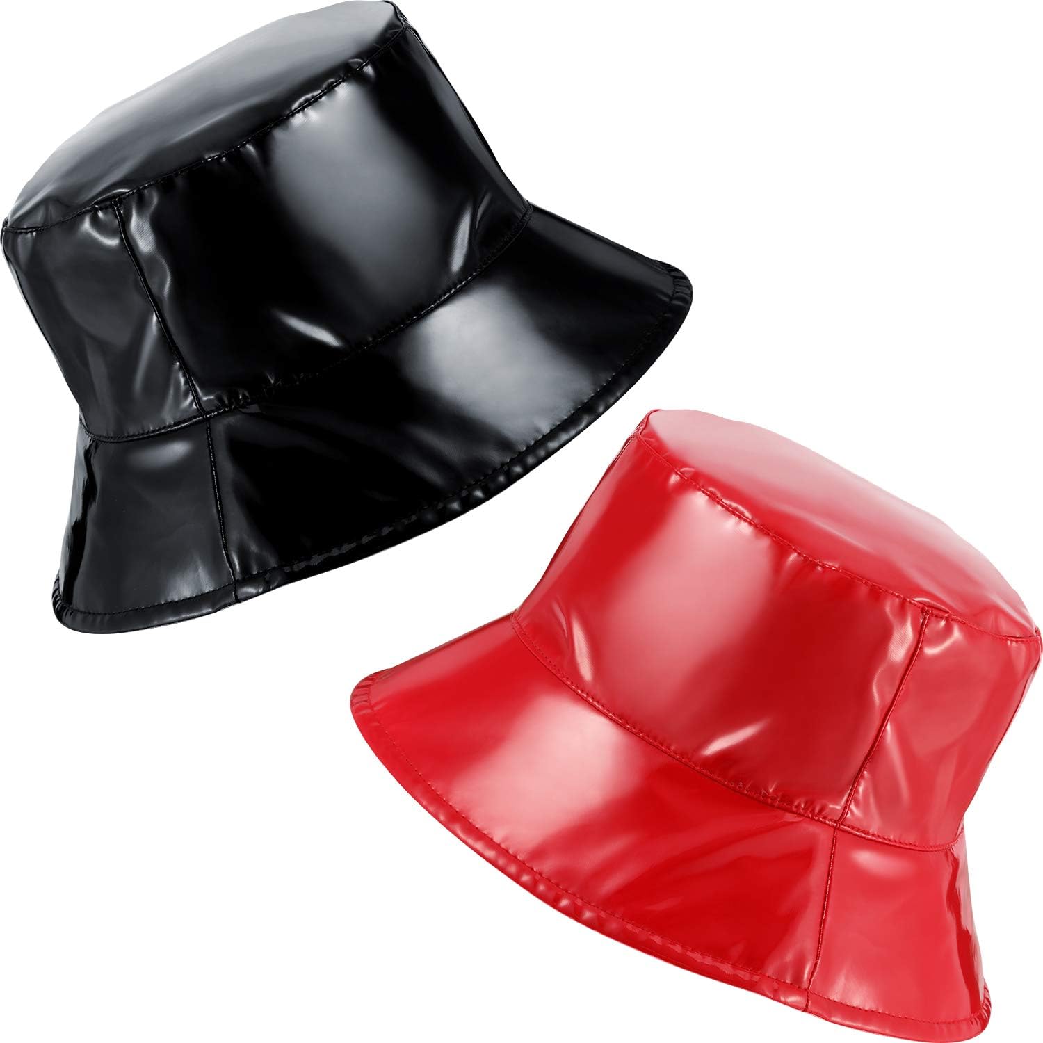 2 Pieces Rain Bucket Hats Women's Waterproof Wide Brim Bucket Cap Vinyl Rain Hat at  Women’s Clothing store