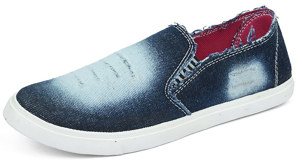 chevit women's denim blue pink 205 casual loafers and mocassins