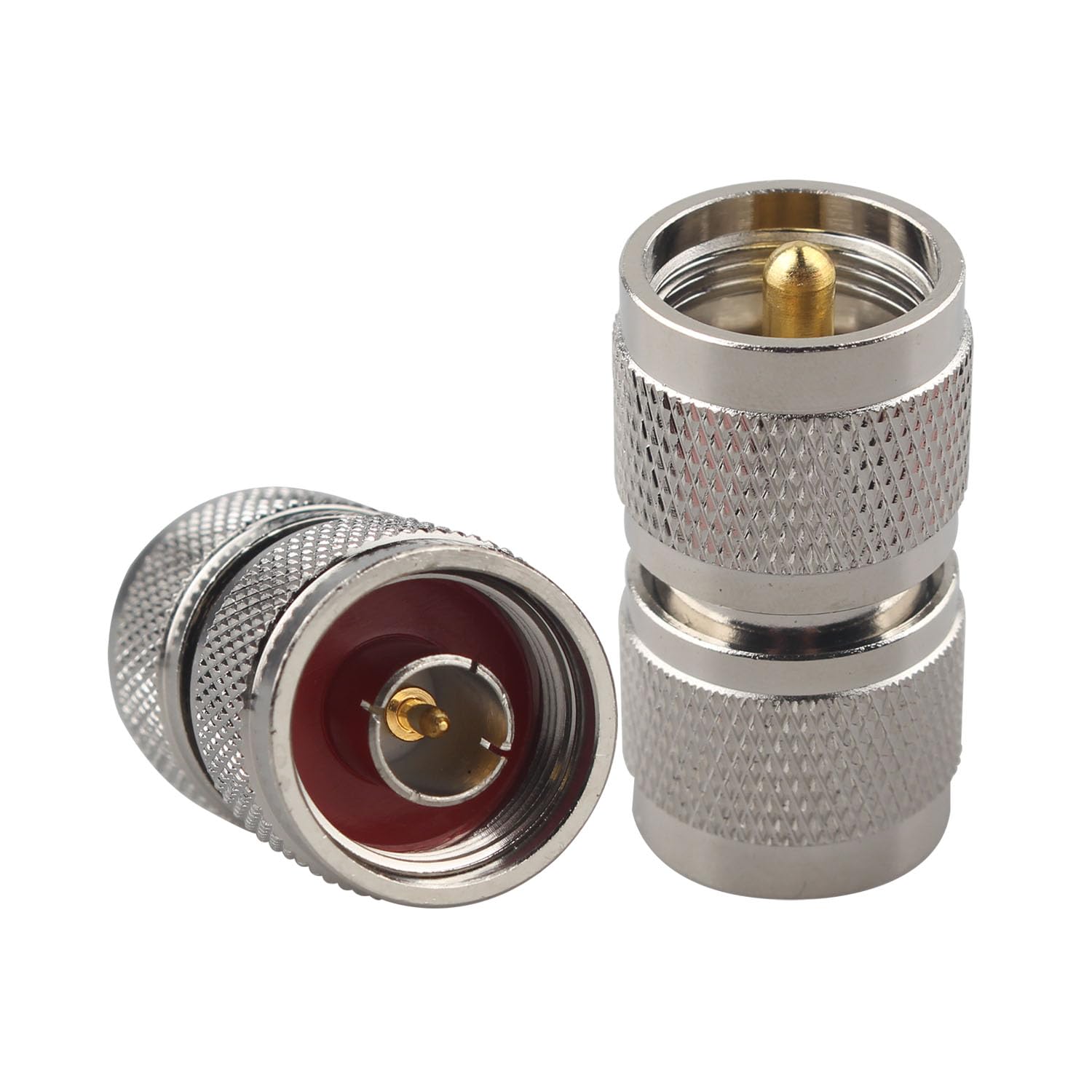 Futheda 2PCS UHF PL259 Male to N Type Male RF Coax Adapter SO239 UHF Plug to N Jack Straight Coaxial Connector for Wifi Antenna Extension Cable Broadcast CCTV Radios Video Wireless Device Telecom