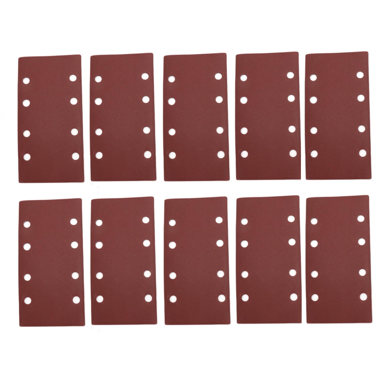 MACHSWON 320 Grit Sanding Sheet Sander Sandpaper Hook and Loop Pads 8 Hole 10pcs for 1/3 sander