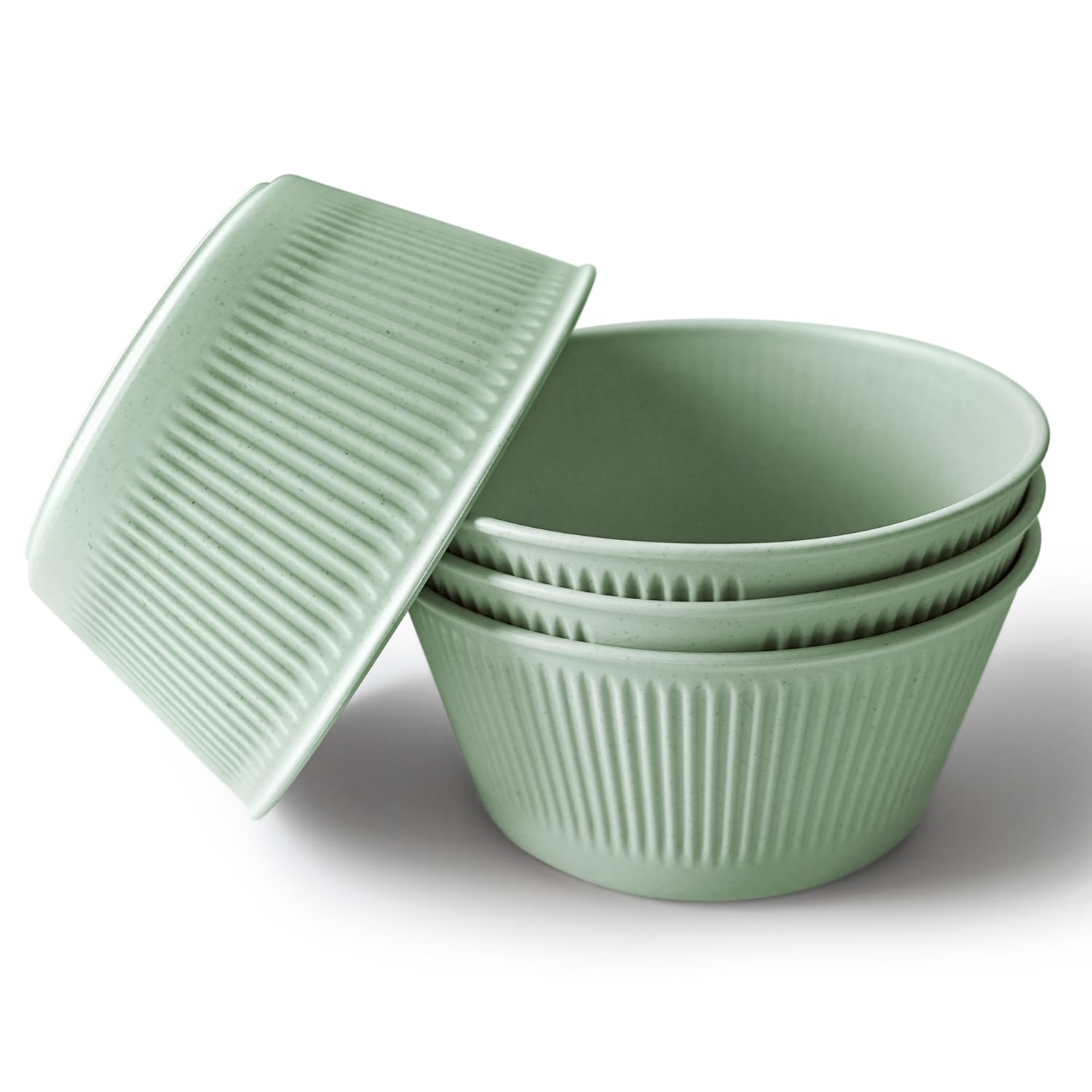 Photo 1 of Plastic Salad Container for Lunch, Food Prep Containers Kitchen Utensils Set of 4 Salad Bowls for Pasta, Fruit, Soup or Cereal, Wheat Straw Dinnerware Set Mixing Bowls for Seasoning or Meal Prep