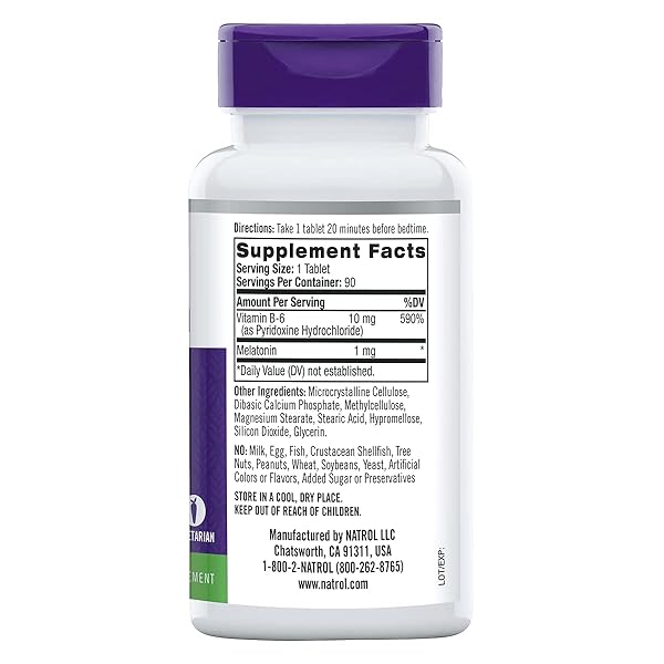 MELATONIN – TIME RELEASE, 1 MG 90 TAB (TWO PACK)