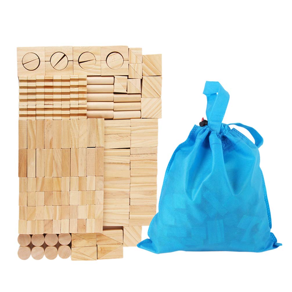  Supvox 1 Set Wooden Building Block Sets Natural