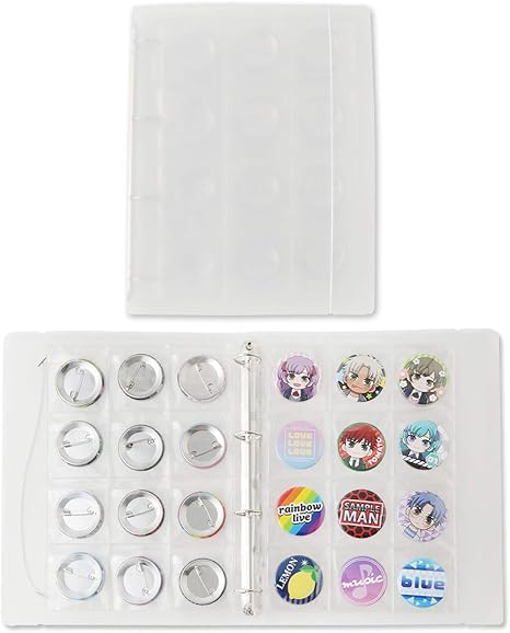 Amazon Unick 缶バッジ収納ファイル コレクションケース サイズ72枚収納 57mmサイズ対応 通販