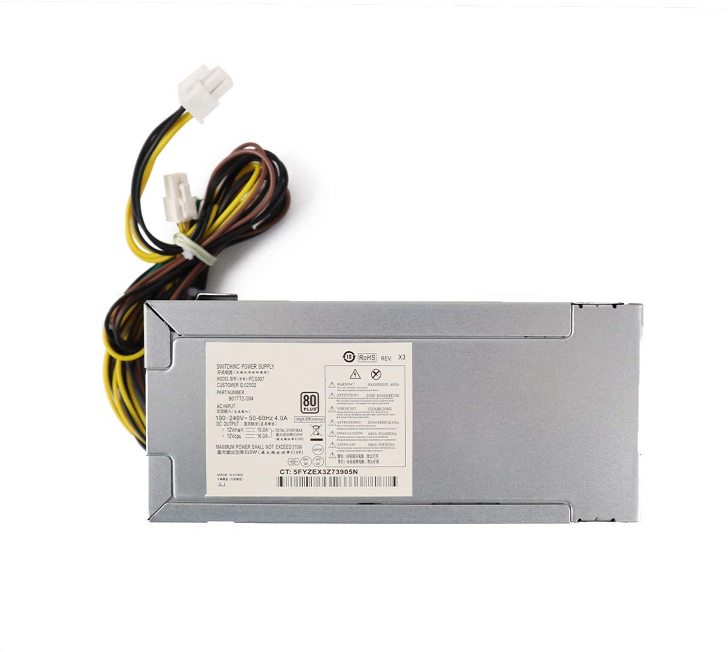 Milipow PCG007 937516-004 310W Replacement Power Supply Unit SFF compatible with HP ProDesk 280 288 G3 MT, HP 400G4 282G3 SFF