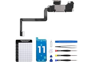 CYKJGS for iPhone 11 Ear Speaker Replacement OEM Repair New Front Earpiece Module with Proximity Sensor Ambient Light Sensor Flex Cable Connector Fix Tools Kit for A2111 A2223 A2221