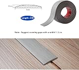 Zayejod 2M Self Adhesive PVC Floor Transition Strip Light Grey Wood Grain view 2