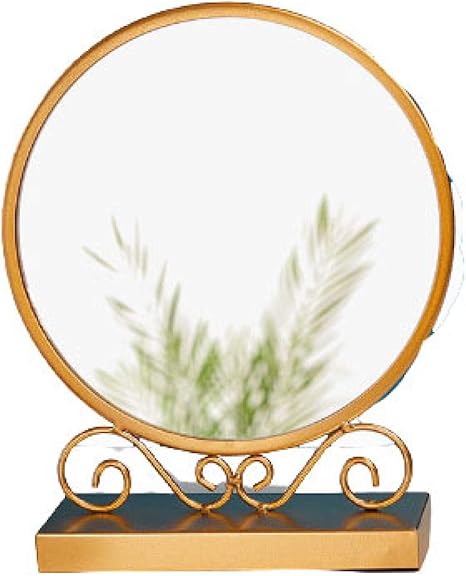 Amazon Co Jp 北欧メタル装飾ミラーウォールミラー女の子デスクトップドレッシングテーブルメイクアップミラースタンドアップホーム装飾アクセサリー 7 ホーム キッチン