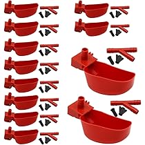12Pcs Quail Water Cups Pigeon Automatic Bird Waterer For Cage Hang Drinker Breeding Poultry Drinking Bowls(Red - View #10