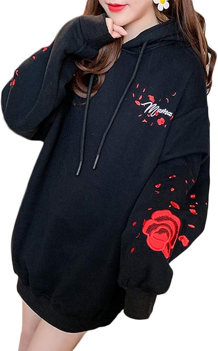 Amazon Gergeousレディース パーカー ゆったり フード付き トレーナー プルオーバー パーカー 韓国 ファッション アウター トップス かわいい トレーナー パーカー 通販